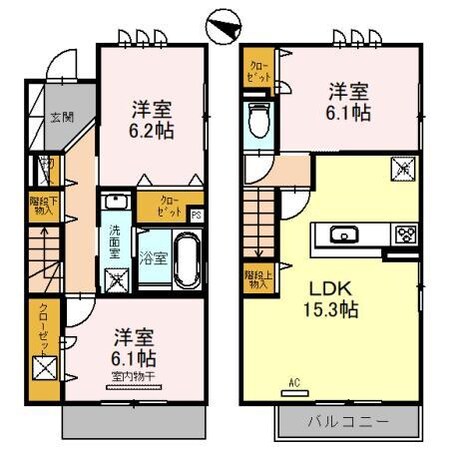 アミティ屋敷町の物件間取画像